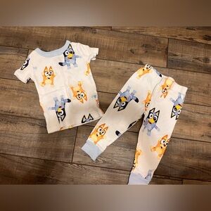 BLUEY  Character Pajama Set - Cream and Blue